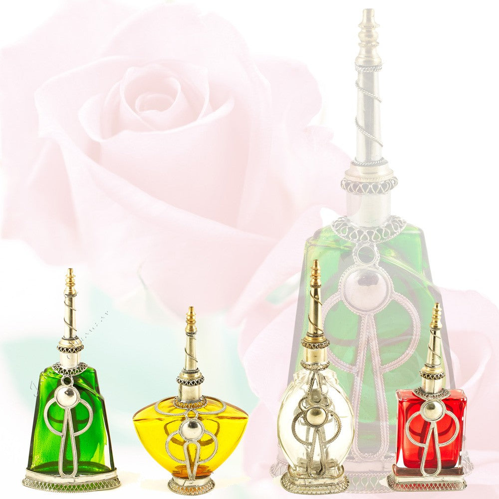 Perfumero Grande Alpaca y Vidrio - Varios Colores