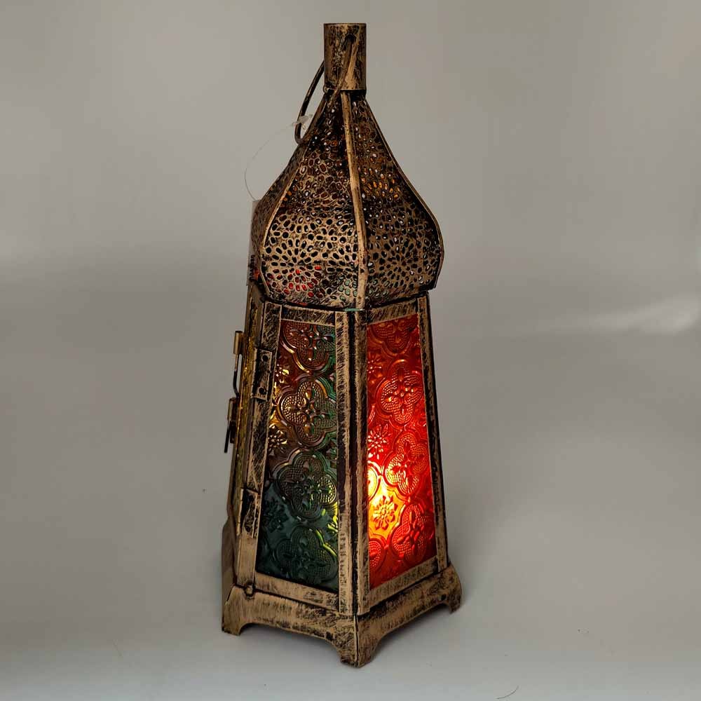 Lampara Portavelas Sobre Mesa - Decoración Oriental - Multicolor - MYL 980
