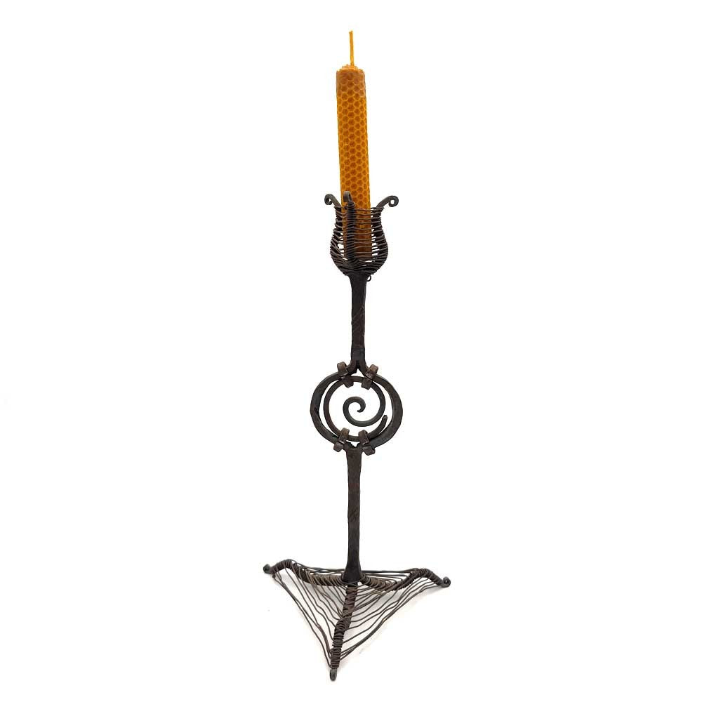 Candelabro de Hierro Forjado a Mano - Artesania Marroqui - Modelo Ankabut