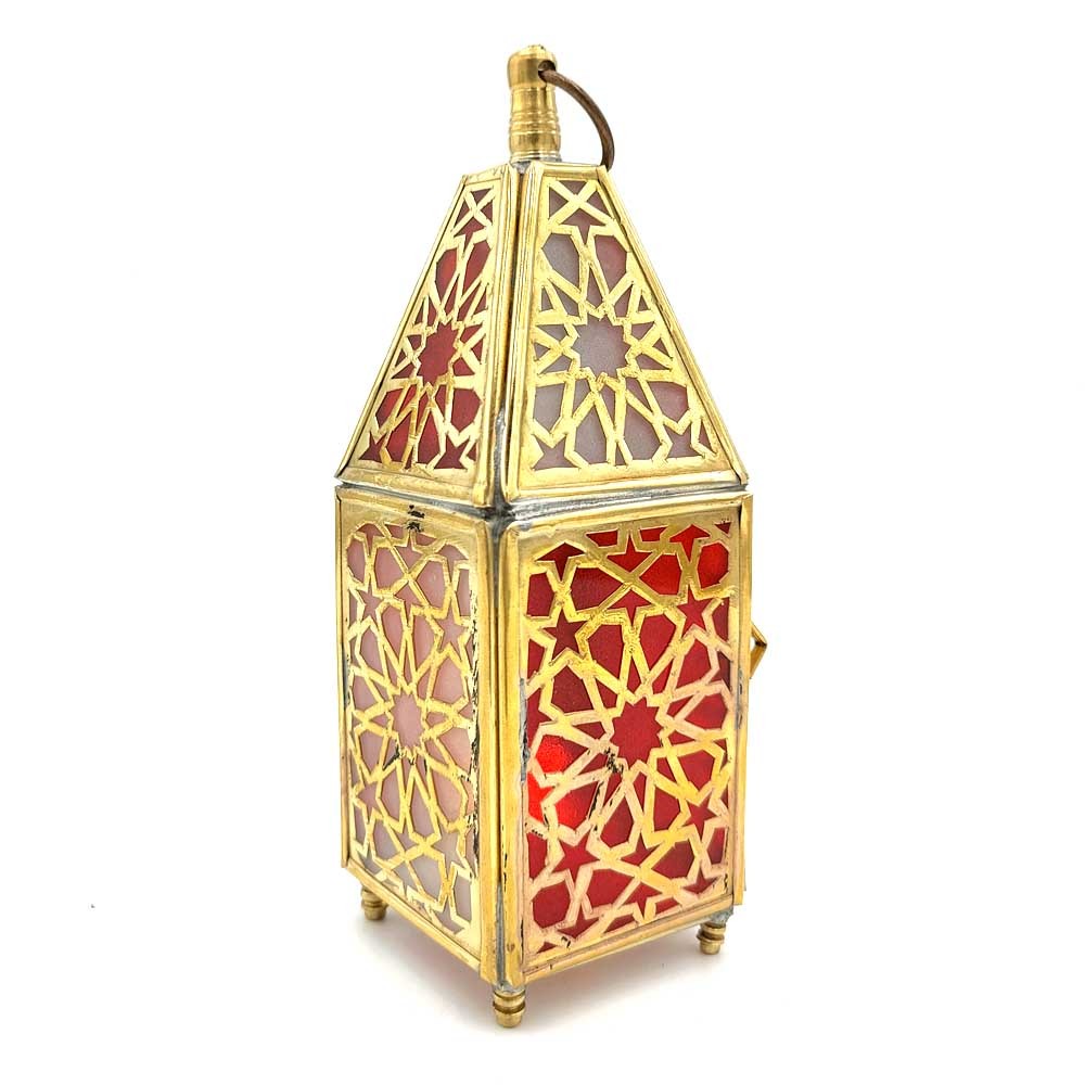 Farolillo Farol de Latón - Artesanía Marroquí - Decoración Árabe - Modelo 4 Nuhas