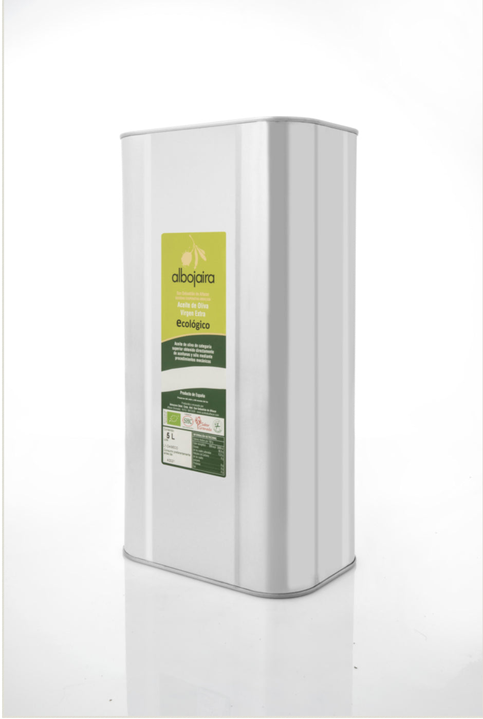 Aceite de Oliva Virgen Extra ECOLOGICO - 5 litros - Albojaira