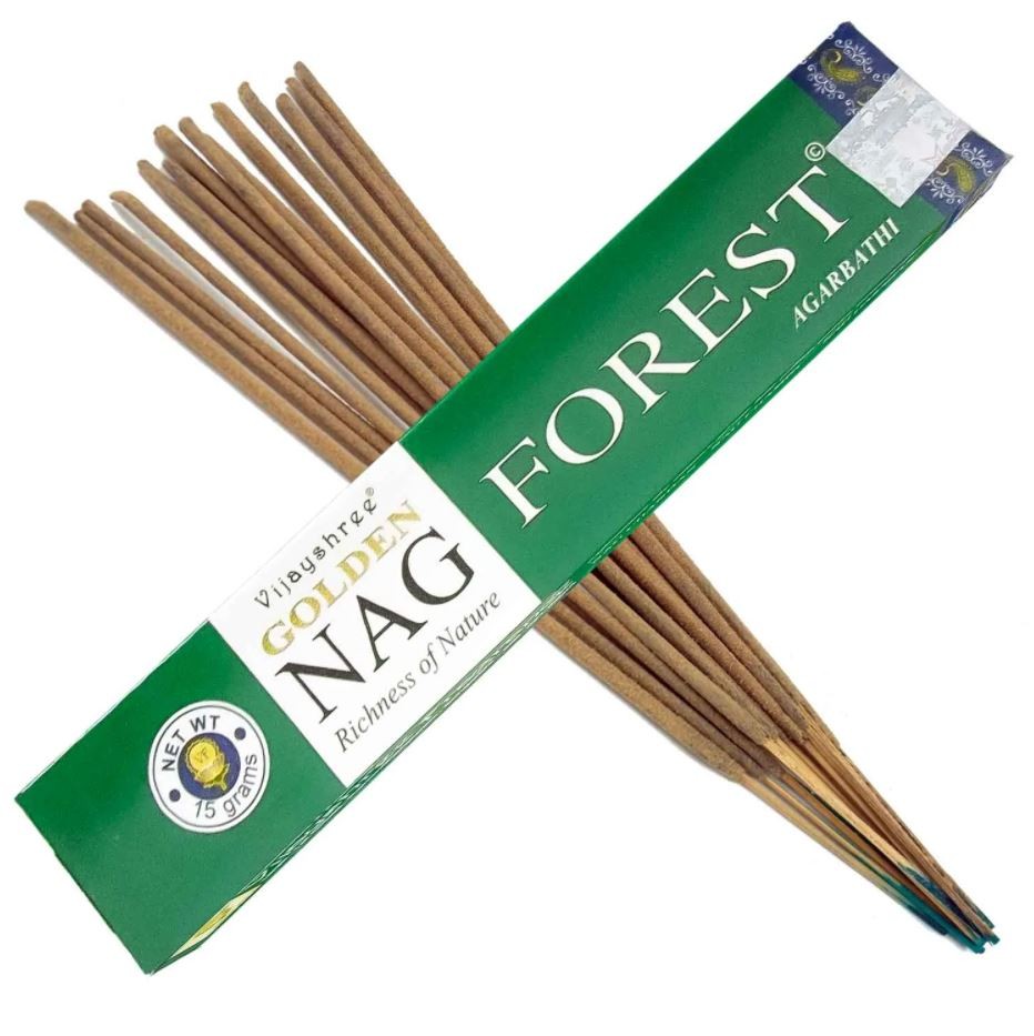 Varillas Incienso Masala Agarbathi Golden Nag Forest Incienso 15g