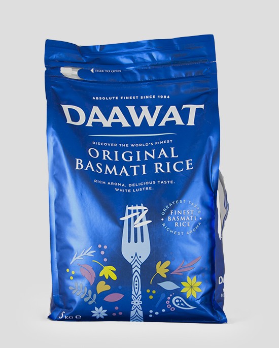 Arroz Basmati Daawat - Máxima Calidad - 5 kg