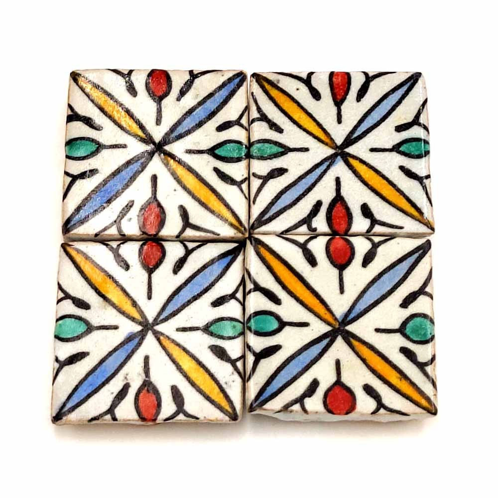 Azulejo Andalusí - Zellige Mosaico Nazari - Multicolor - 5x5 cm - Artesanal - Modelo 90