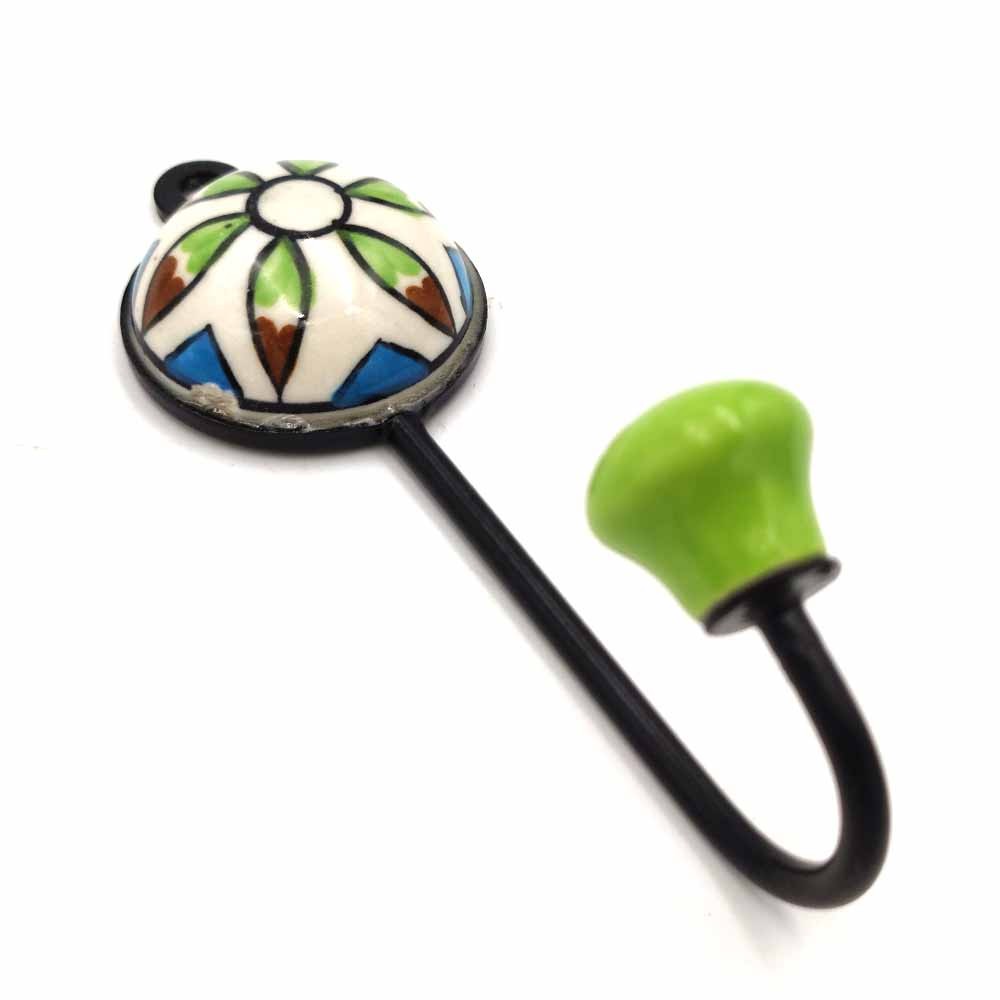 Perchero de Forja y Cerámica - Diseño Árabe - Modelo Jadid-1