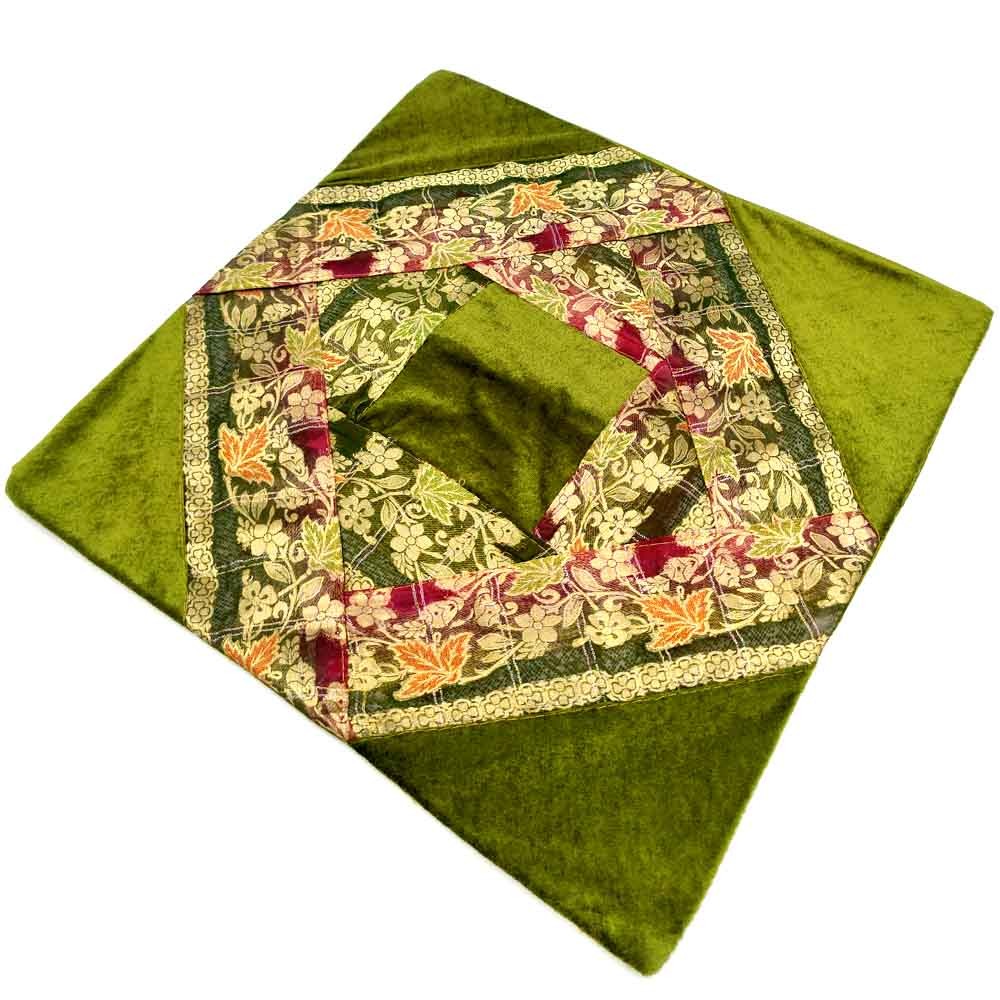 Cojín Tela Fina y Terciopelo - 40 cm - Varios Colores - Diseño Arabe