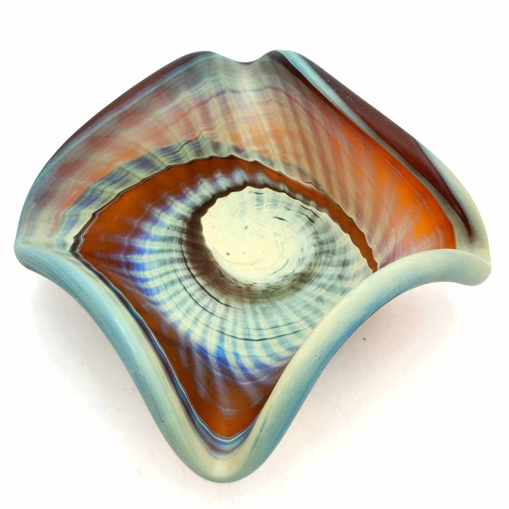 Porta Objetos Decorativo Cristal de Murano Artesanal Siria - Acabado Mate Multiusos Modelo Mushawah