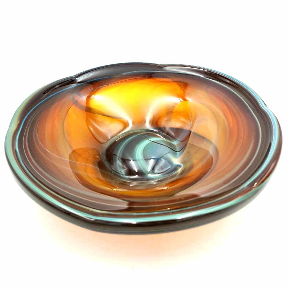 Fuente Frutero Decorativo Cristal de Murano Artesanal Siria - Acabado Brillo Multiusos Modelo Fawakih