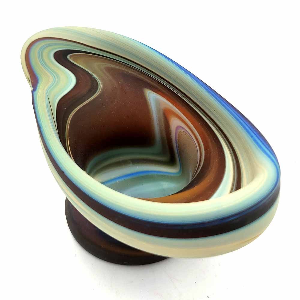 Porta Objetos Decorativo Cristal de Murano Artesanal Siria - Acabado Brillo Multiusos Modelo Fawakih