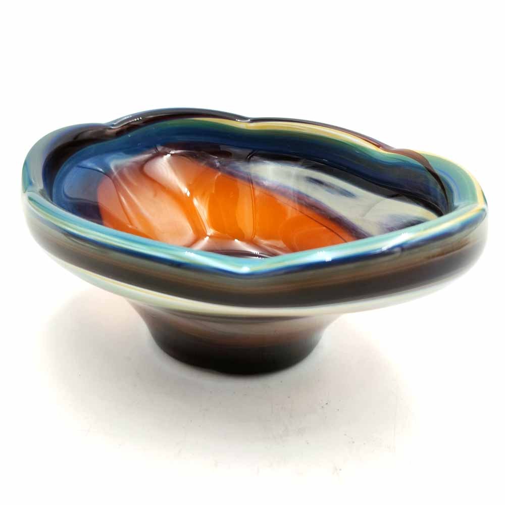Porta Objetos Decorativo Cristal de Murano Artesanal Siria - Acabado Brillo Multiusos Modelo 47