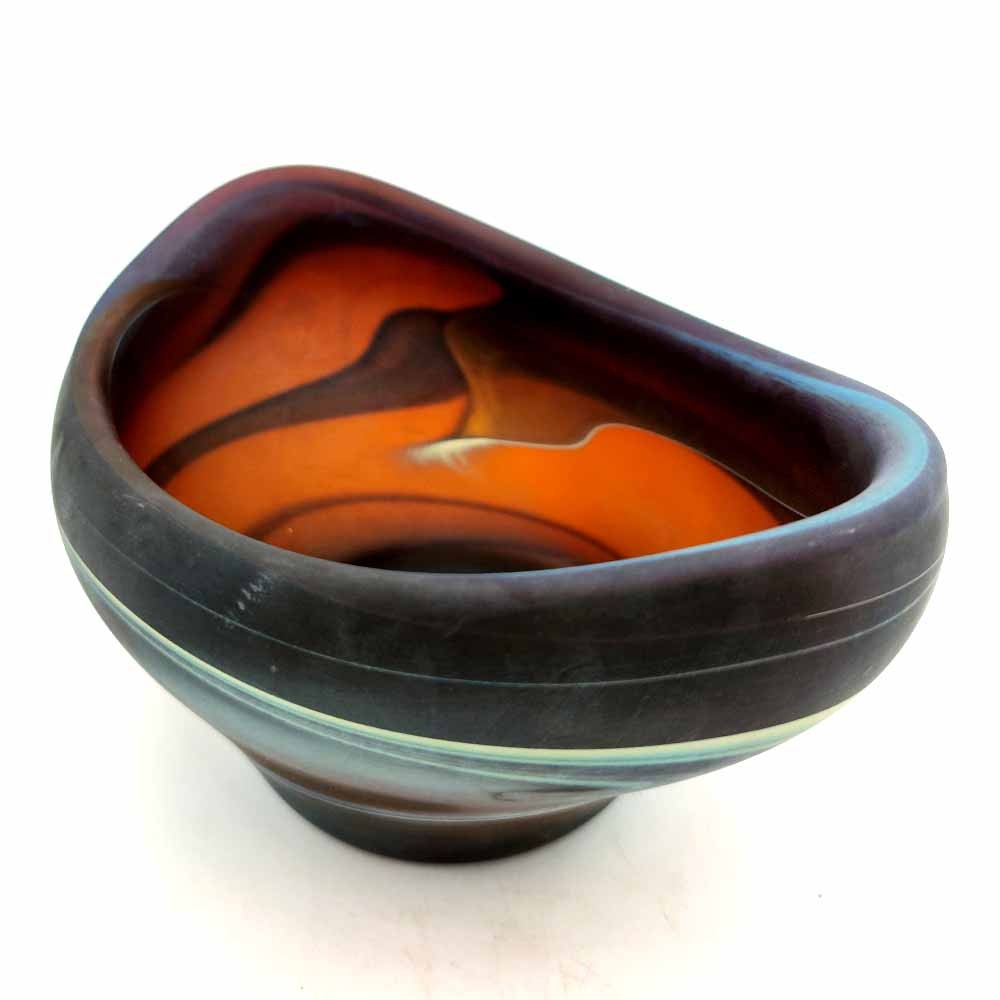 Porta Objetos Decorativo Cristal de Murano Artesanal Siria - Acabado Mate Multiusos Modelo 57