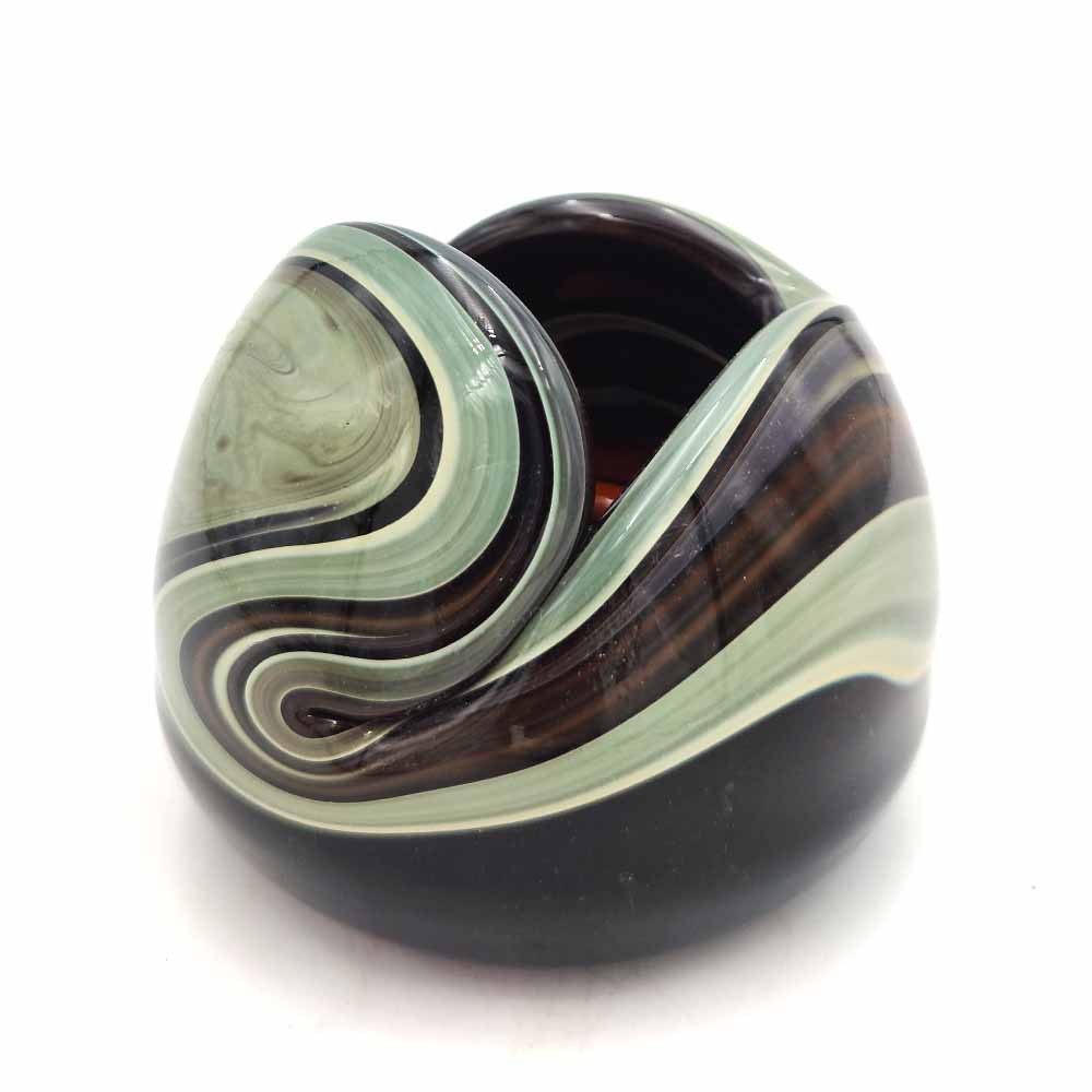 Porta Objetos Decorativo Cristal de Murano Artesanal Siria - Acabado Brillo Multiusos Modelo 57