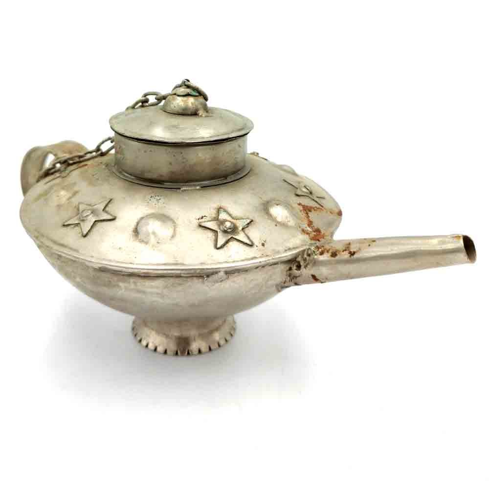 Tetera Decorativa Vintage estilo Aladino Artesanal - Decoración Oriental Clasica - Modelo Darakii