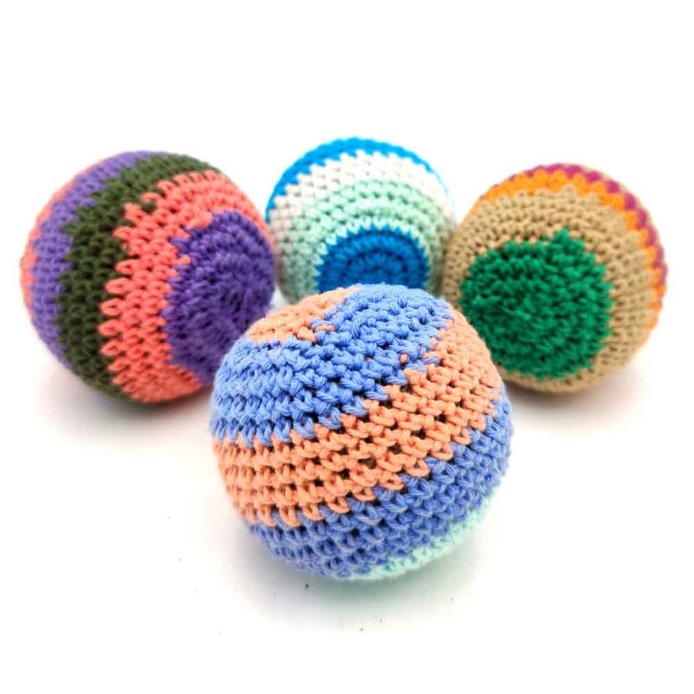 Bola Blanda  - Tela - Multicolor  - Relleno Semillas - 5,5 cm