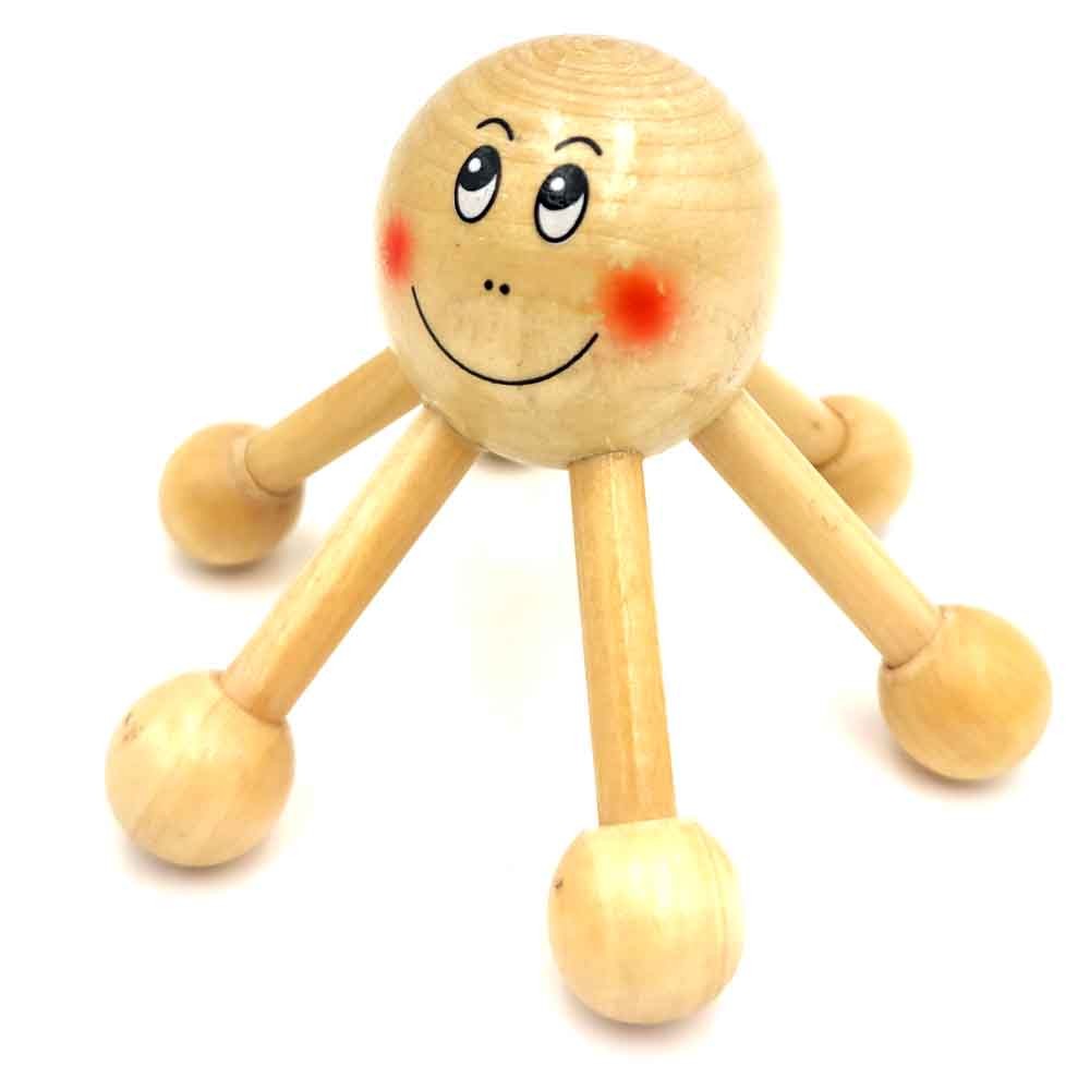 Masajeador Pulpo - Madera - 10 x 8 cm