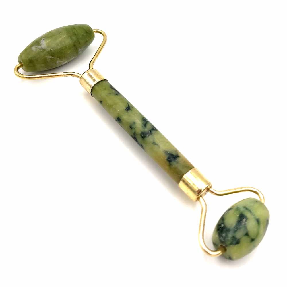Rodillo de Piedra de Jade Liso Doble - Antiarrugas - Circulación Sanguínea - Masajeador