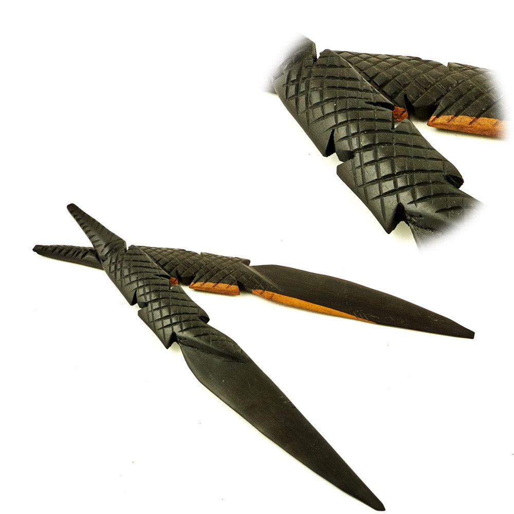 Abrecartas Cocodrilo Artesano - Madera de Ebano - NOVEDAD