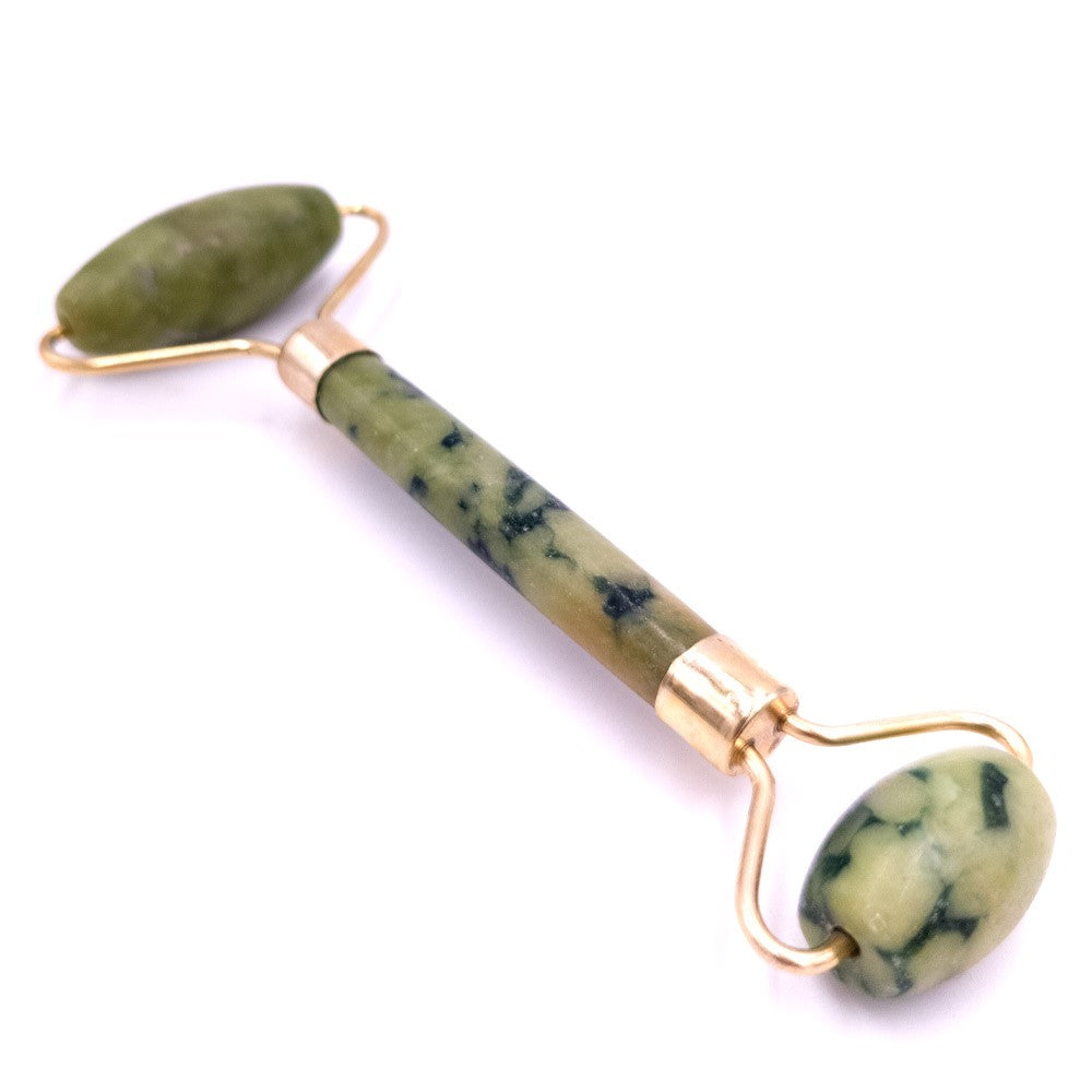 Rodillo de Piedra de Jade Liso Doble - Antiarrugas - Circulación Sanguínea - Masajeador