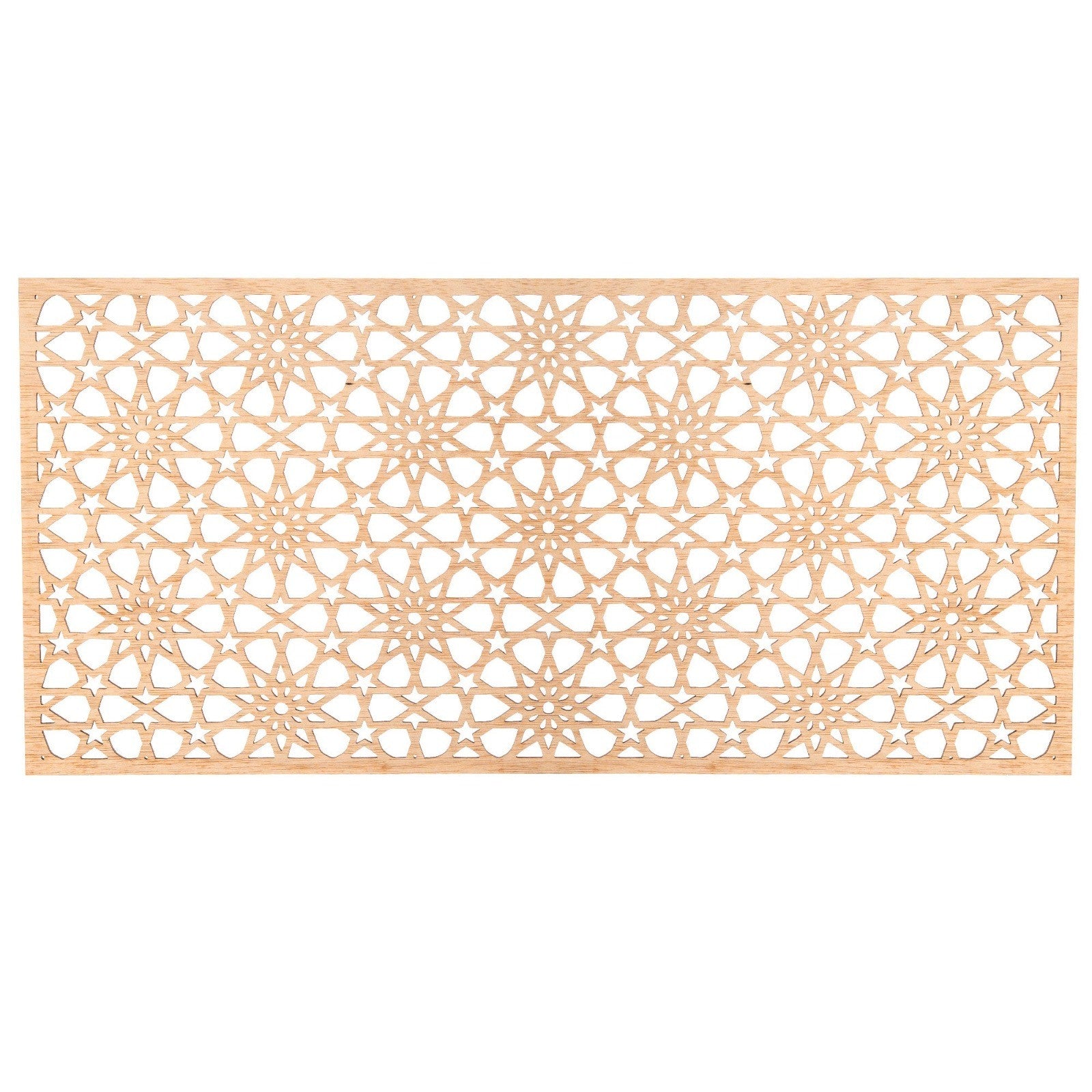 Celosía Madera laminada -Corte Laser - Diseño Mekness - 18cm x 39cm
