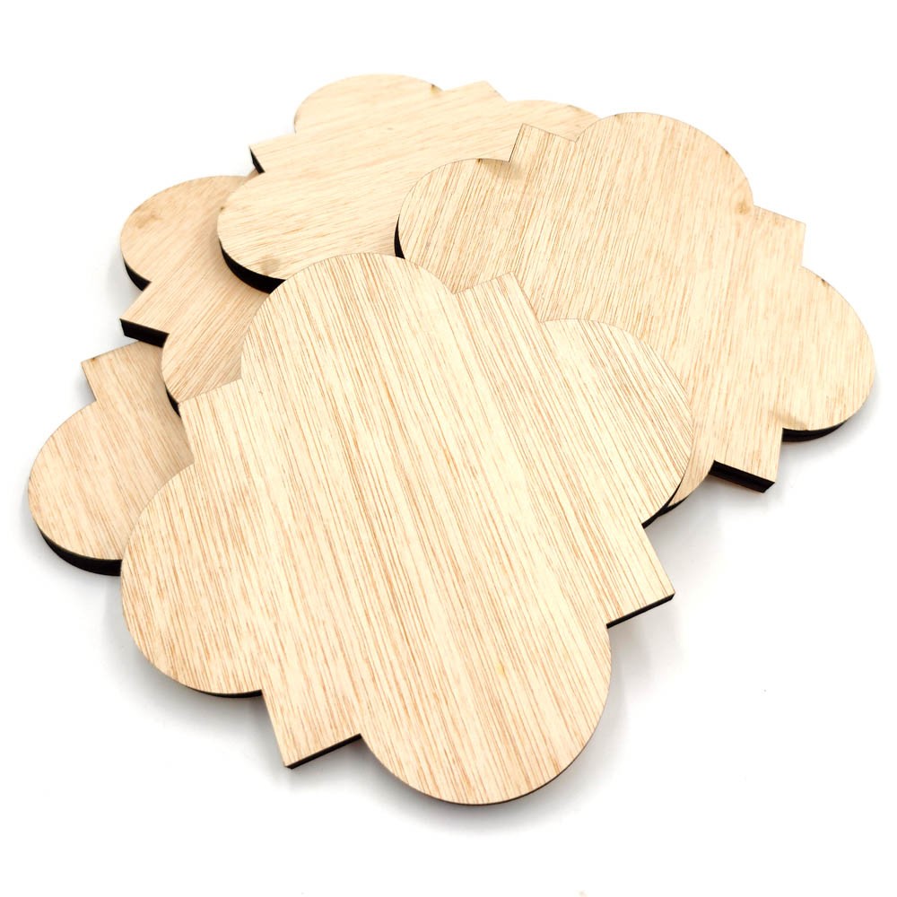 5 x Recortes Madera cuadro Decorativo - Diseo Barroco