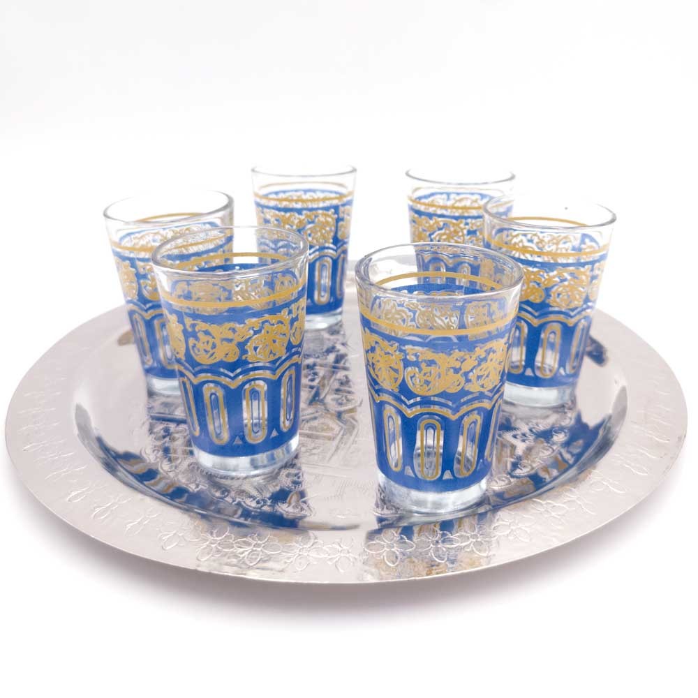 Juego 6 Vasos Te Árabes - Té Moruno Marroqui - Especial Té - Modelo FATH Yadid