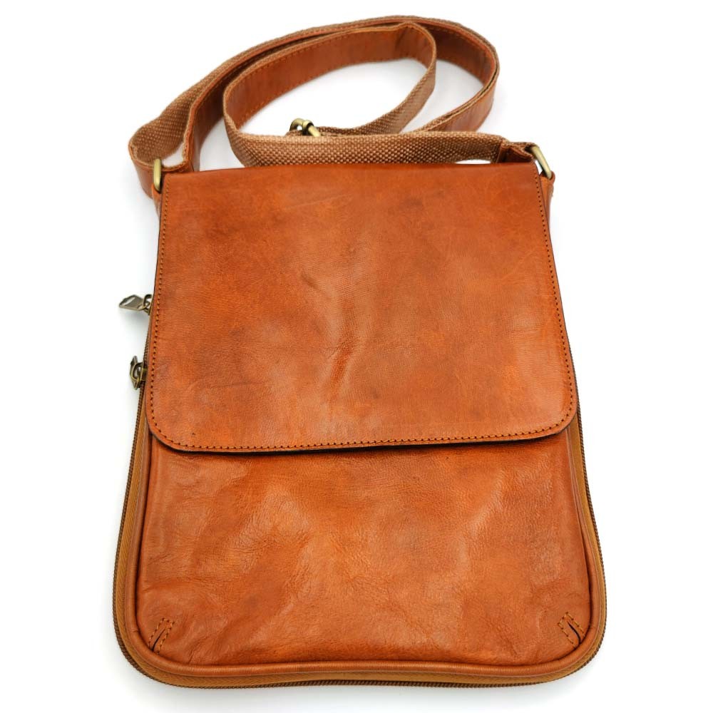 Bolso Hombre Mariconera de Cuero - Marroquinería Premium - Gran Calidad en Acabados - Modelo Alfatha