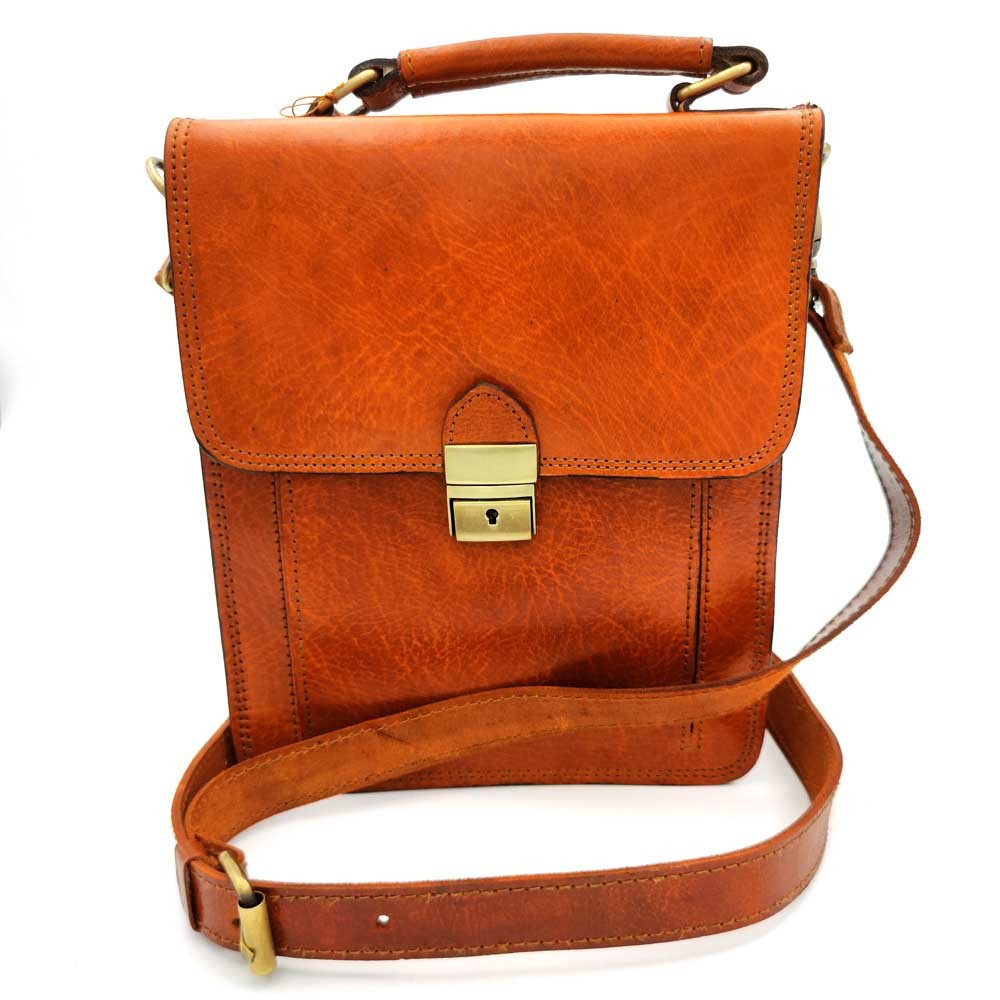 Bolso Maletín de Mano Mariconera- Marroquinería Premium - Artesanía Marroquí - Modelo Haqiba