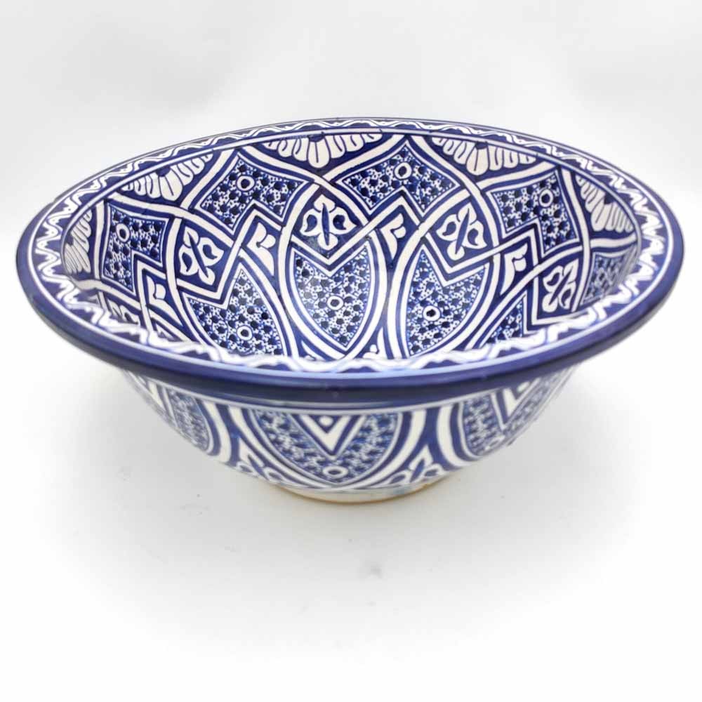 Lavabo Baño Árabe Cerámica - Artesanía Fez - Decoración Marroquí Andalusí - Modelo Loto