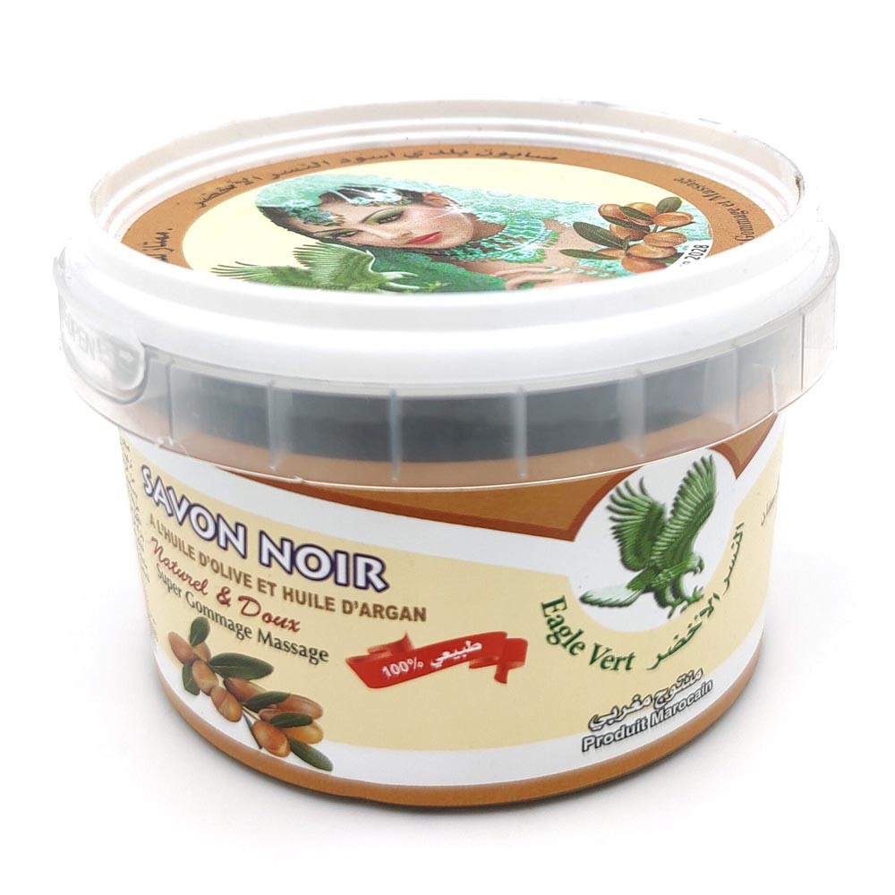 Jabón Ecologico "Beldi" Negro - Argan y Oliva - Ideal Hamman Arabe-Bote 250gr