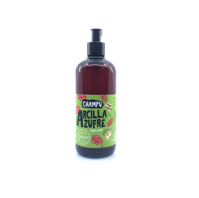 Champu Anti Caspa Grasa con Arcilla y Azufre 500 ML. Granadiet