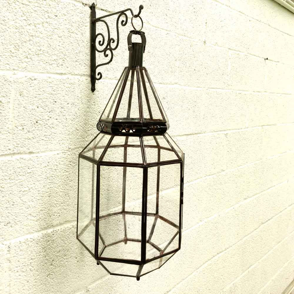Lampara Marroquí Estilo Andalusí - Cristal Transparente - Artesanía Fez - Modelo  Fez el-Bali
