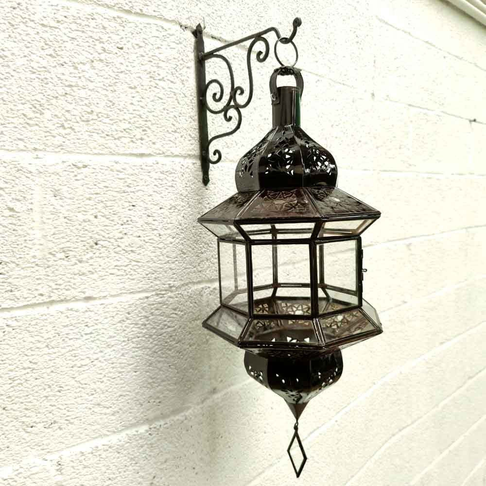 Lampara Marroquí Estilo Andalusí - Cristal Transparente - Artesanía Fez - Modelo  Fez el-Jdid