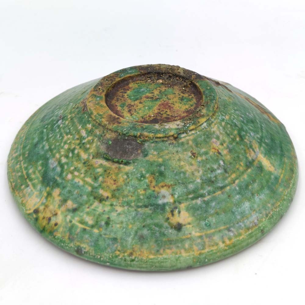 Plato o Frutero Cerámica Verde Tamegroute Artesanía Marroquí  - Modelo Tamegroute