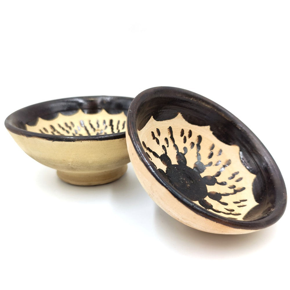 Cuenco cerámica Marroqui terracota Barro Pintado con Brea Natural  - Desinfectante Natural - Refrescante - Modelo Kitran