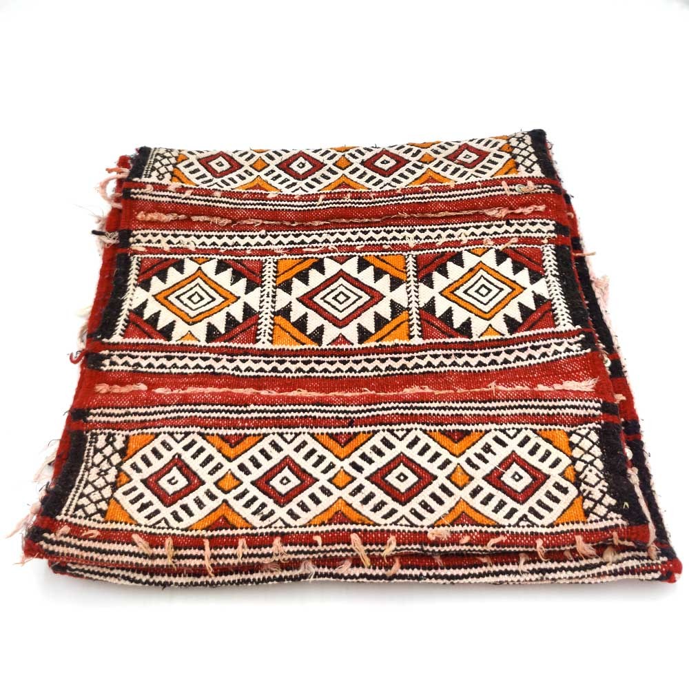 2 x Funda Cojín Bereber Tapiz Antiguo Artesanía Marroquí - 36x36cm Modelo Haquiki