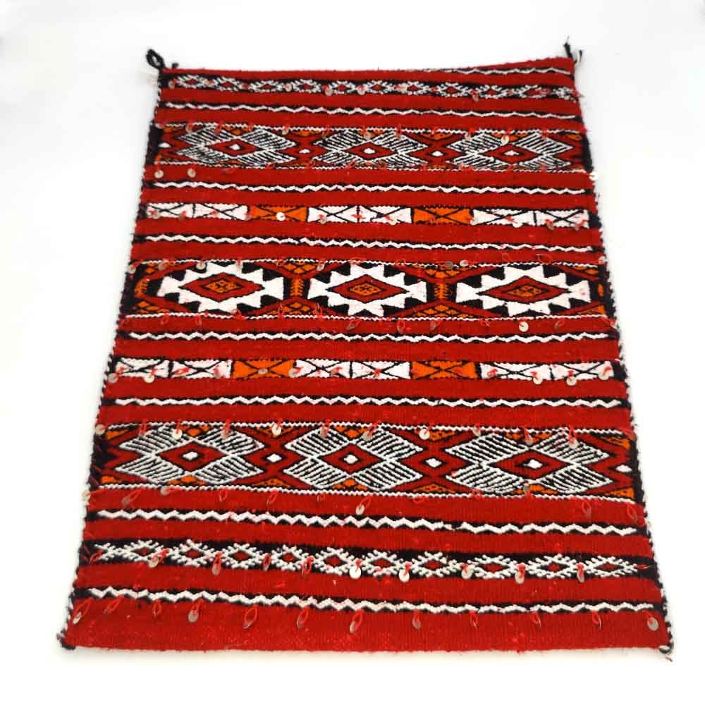 Funda Cojín Marroquí Bereber Estilo Tapiz Antiguo Artesanía Marroquí - 56x43cm Modelo Haquiki nº3