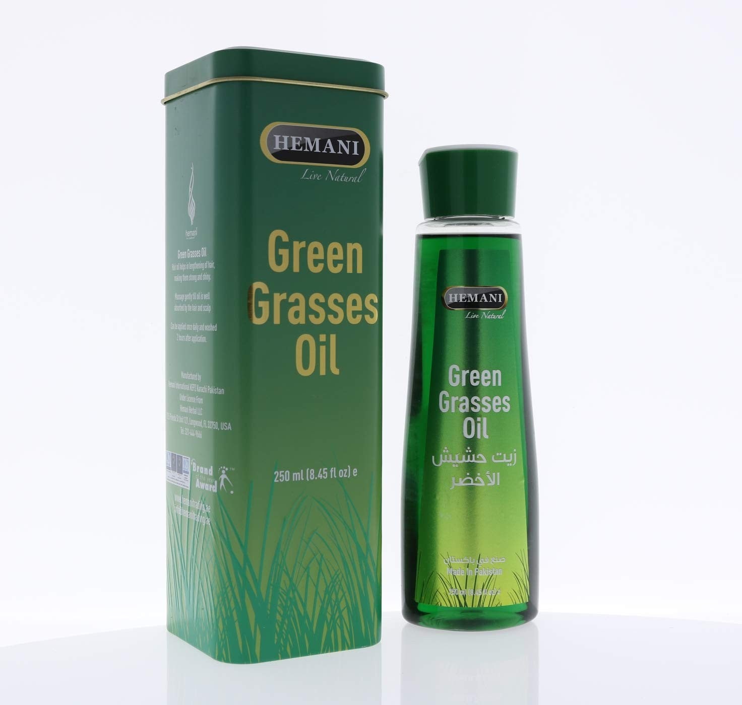 Aceite de Hierbas Verdes Cabello Brillante y Saludable Green Grasses  Nuevo250ML