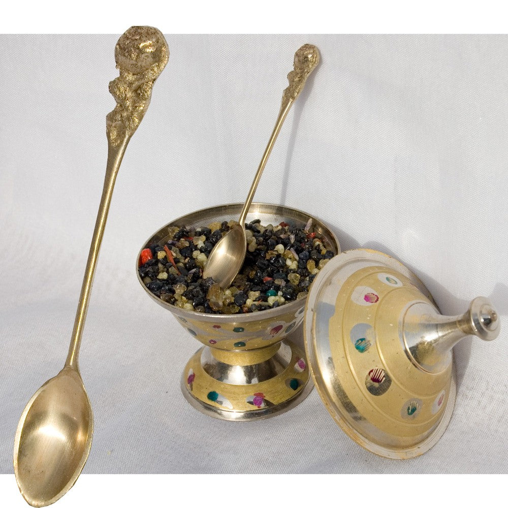 Cucharita Dosificadora Incienso en Grano -Fundición Bronce 10cm