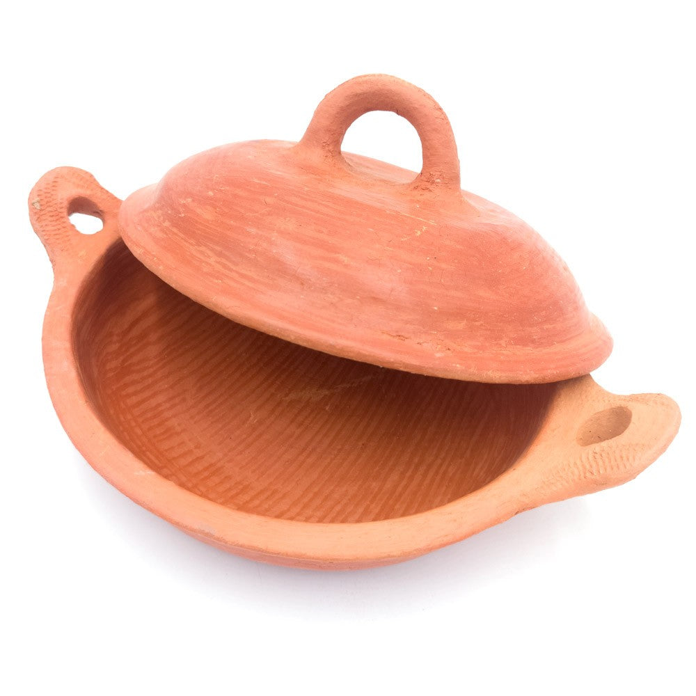 Tajin Ovalado con Tapa de Arcilla Oued Laou Artesanía Marroquí Cocina Sana y Casera