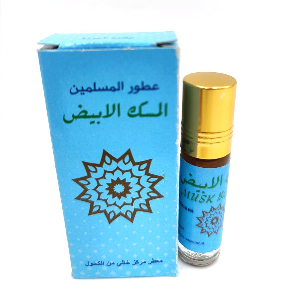 Perfume Concentrado Almizcle Blanco Unisex Olores Islámicos Sin Alcohol 6 ml.