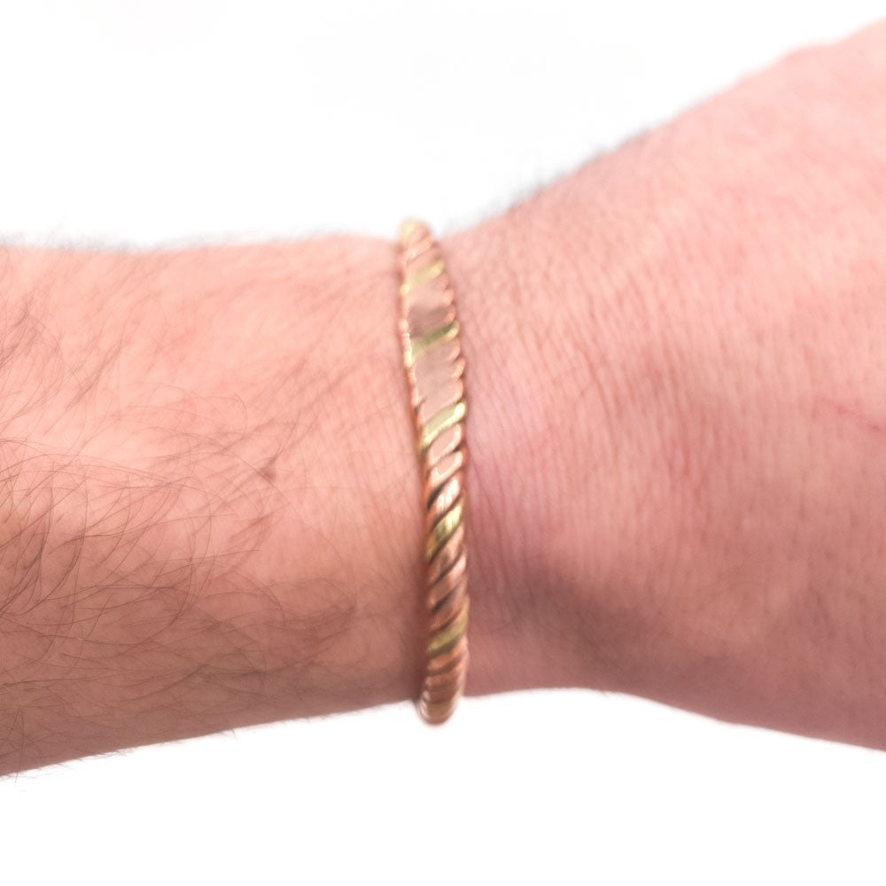 Pulsera Brazalete de Cobre y latón Artesanía Marroquí Curativo Preventivo Artritis Modelo 6