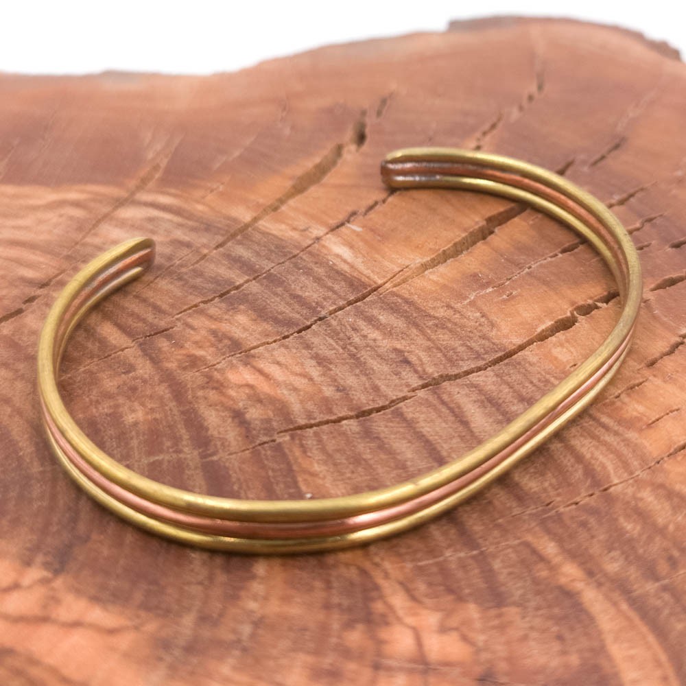 Pulsera Brazalete de Cobre y latón Artesanía Marroquí Curativo Preventivo Artritis Modelo 12