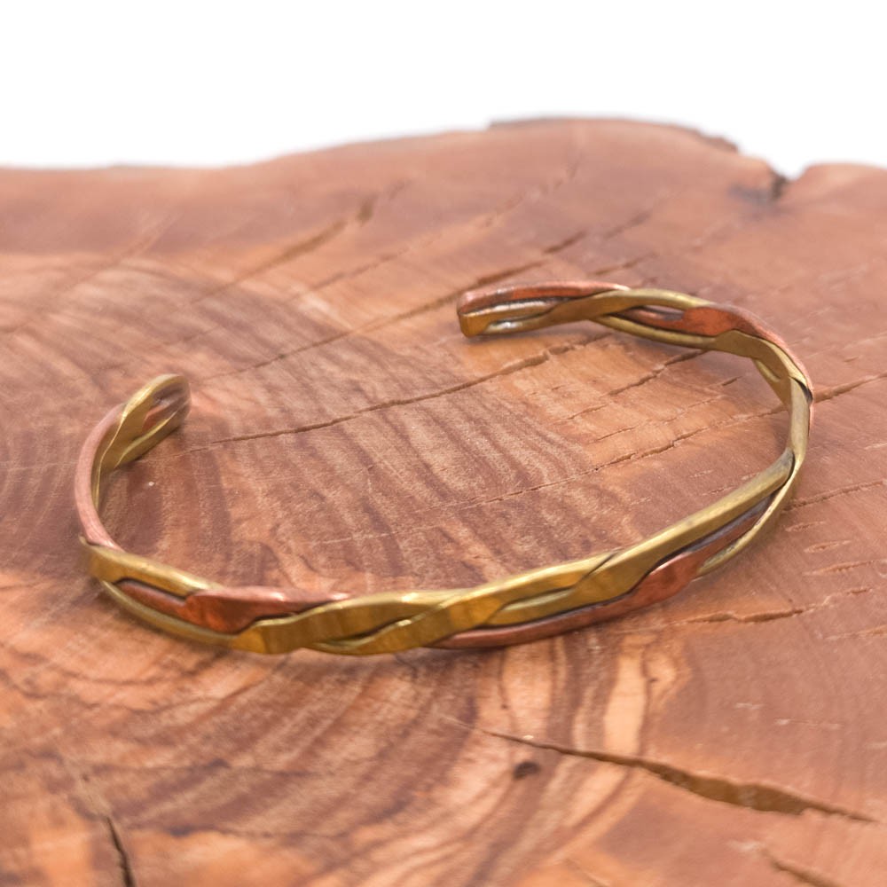 Pulsera Brazalete de Cobre y latón Artesanía Marroquí Curativo Preventivo Artritis Modelo 13