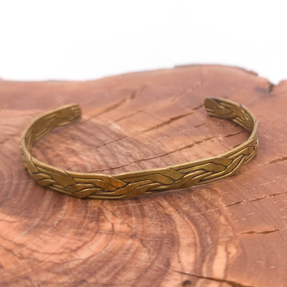 Pulsera Brazalete de Cobre y latón Artesanía Marroquí Curativo Preventivo Artritis Modelo 15
