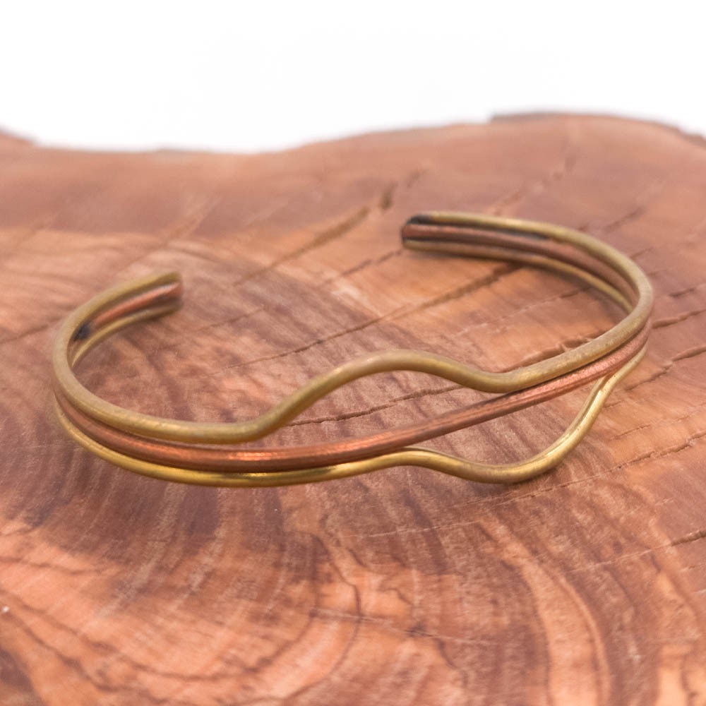 Pulsera Brazalete de Cobre y latón Artesanía Marroquí Curativo Preventivo Artritis Modelo 16