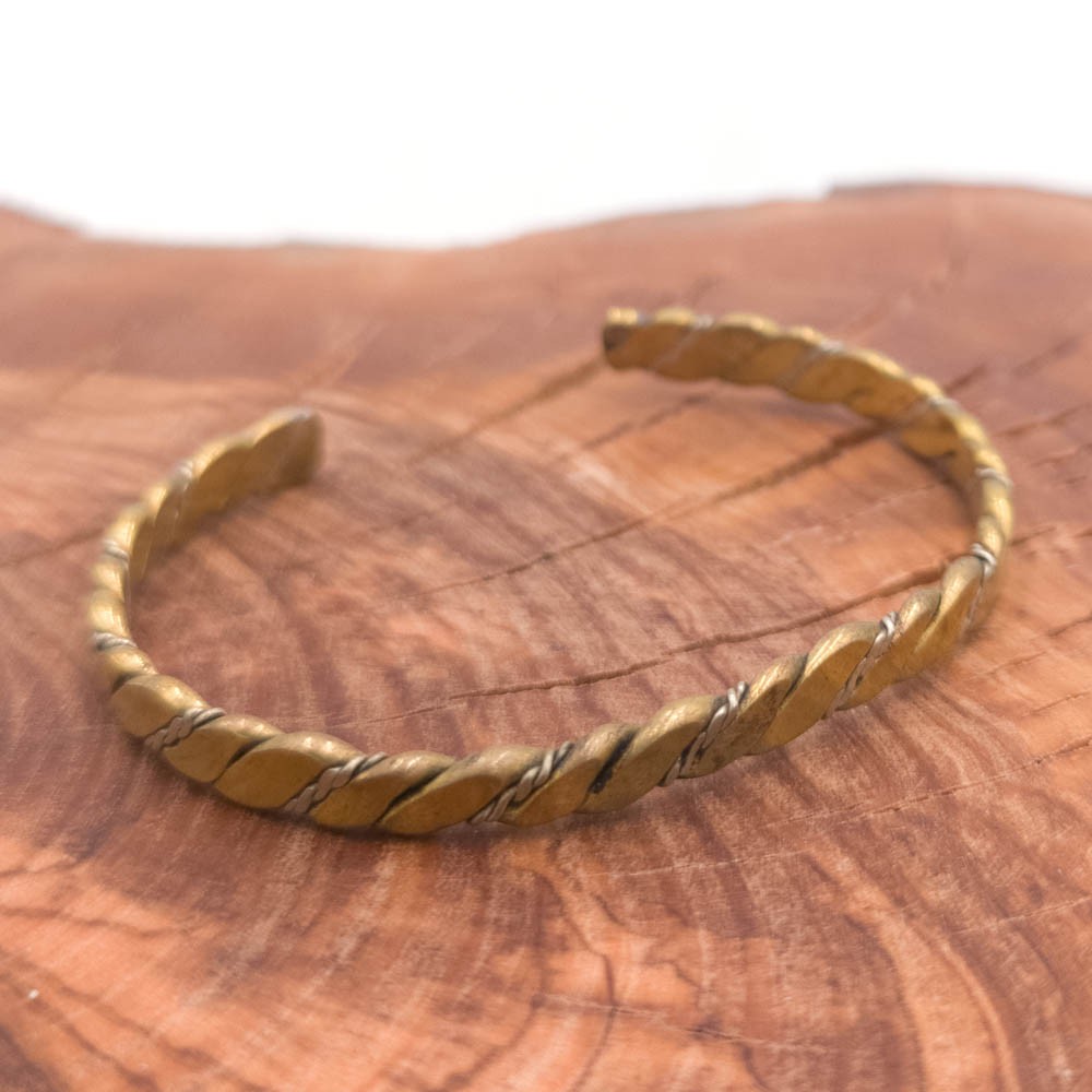 Pulsera Brazalete de Cobre y latón Artesanía Marroquí Curativo Preventivo Artritis Modelo 17