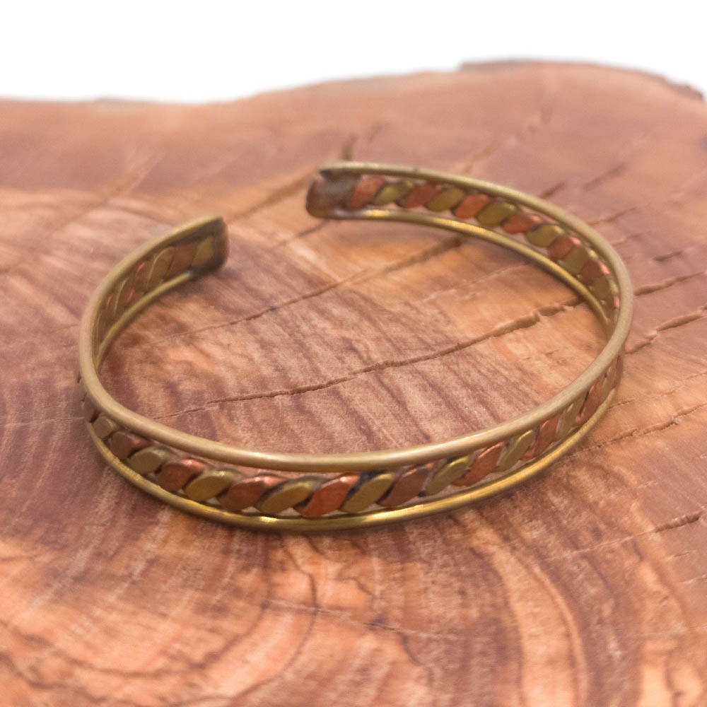Pulsera Brazalete de Cobre y latón Artesanía Marroquí Curativo Preventivo Artritis Modelo 20