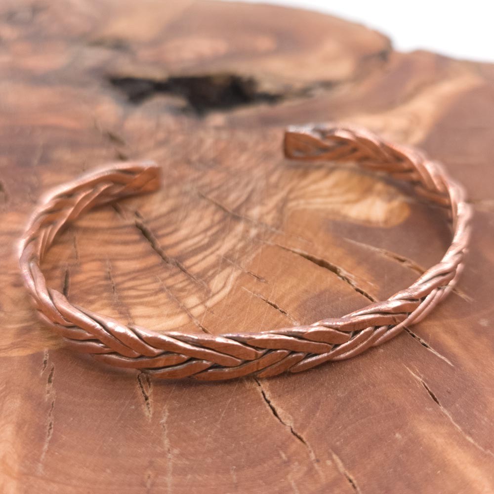 Pulsera Brazalete de Cobre y latón Artesanía Marroquí Curativo Preventivo Artritis Modelo 14
