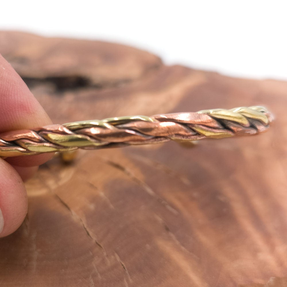 Pulsera Brazalete de Cobre y latón Curativo Preventivo Artritis Modelo 28