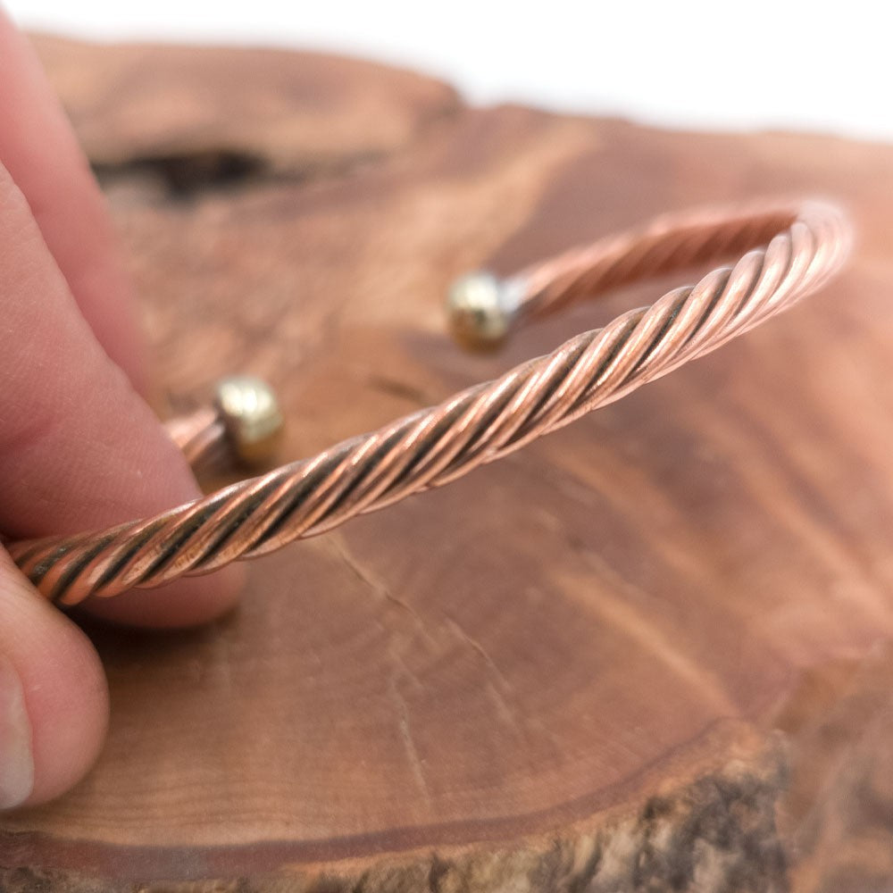 Pulsera Brazalete de Cobre y latón Curativo Preventivo Artritis Modelo 30